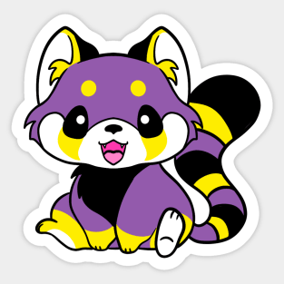 Nonbinary Pride Red Panda Sticker